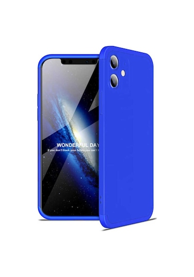 Apple Uyumlu iPhone 12 Pro Max Kılıf Zore Ays Kapak Siyah-Mavi