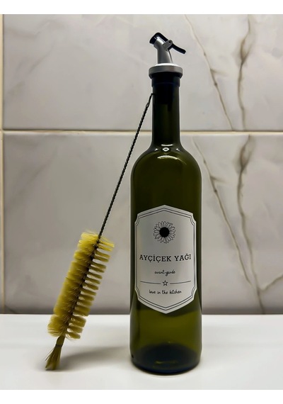 Cam Şişe Yağdanlık Yeşil 750 Ml Tekli