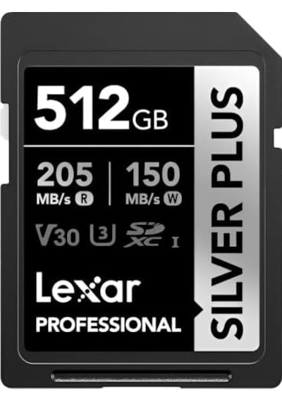 512gb Silver Plus Sd Uhsı V30 U3 205mb/s Hafıza Kartı