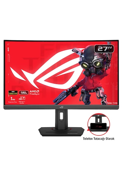 Asus ROG Strix XG27WCS 27" 180 Hz 1 Ms 2K WQHD FreeSync Fast VA Kavisli Gaming Monitör