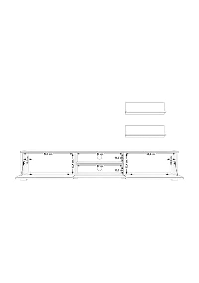 Decoraktiv Eko 4 Mdf Dvd Tv Ünitesi Tv Sehpası - Ceviz Beyaz Ahşap - Beyaz