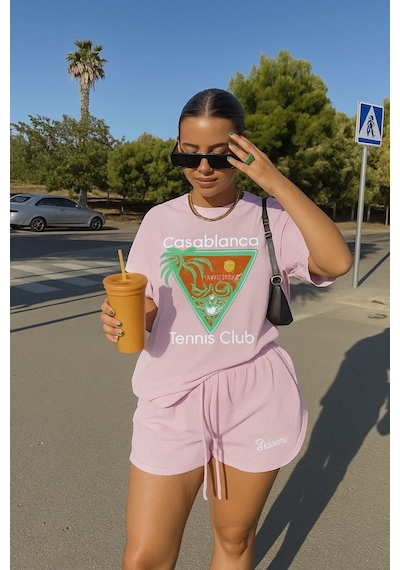 Cosablanca Tennıs Unisex Tişört Yb2 Pembe