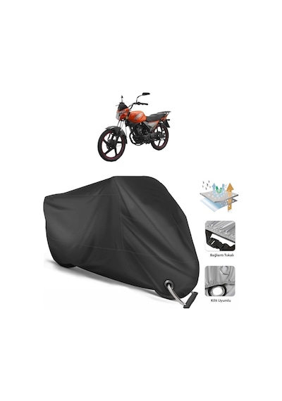 Kuba Razore 150 Motosiklet Branda (Bağlantı, Kilit Uyumlu)-Siyah (457271141)