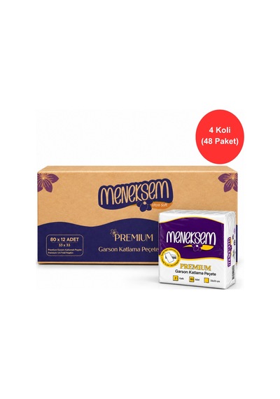 Menekşem Garson Peçete 33x33 Cm Premium 2 Katlı, 80 Li 48 Paket, 3840 Adet