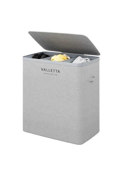 Paloma 120l Üç Yıkanabilir Bölmeli Katlanabilir Kumaş Kirli Çamaşır Sepeti Light Gray Xl