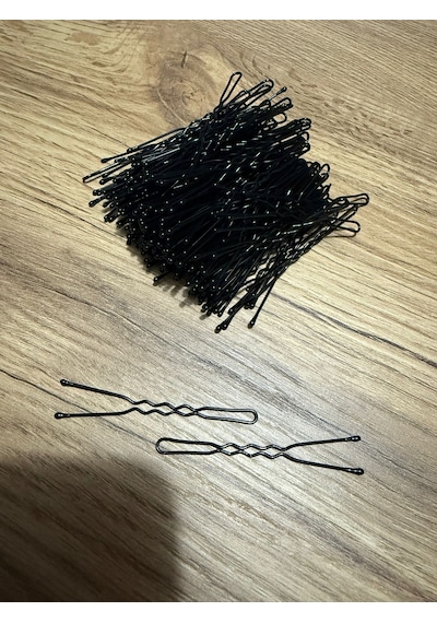 Technow Siyah 5 Cm Küçük Topuzlu Saç Firketesi Toka 0.70 Siyah 100 Adet Siyah
