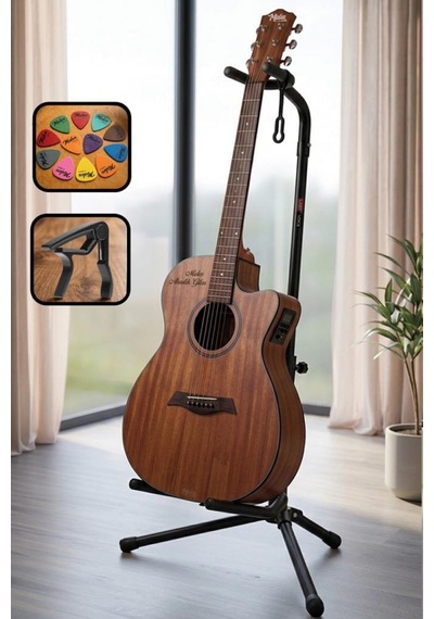 Gtr-01c Gitar Standı Sehpası + Capo + Pena Paketi