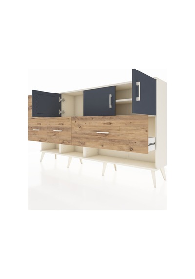 Arges Konsol 3 Raflı 5 Çekmeceli 3 Kapaklı 176x30x99 Aytaşı-antrasit/çam Antrasıt/atlas Çam - Aytası Arges Konsol 3 Raflı 5 Çekmeceli 3 Kapaklı 176x30x99 Aytaşı-antrasit/çam Antrasıt/atlas Çam - Aytası