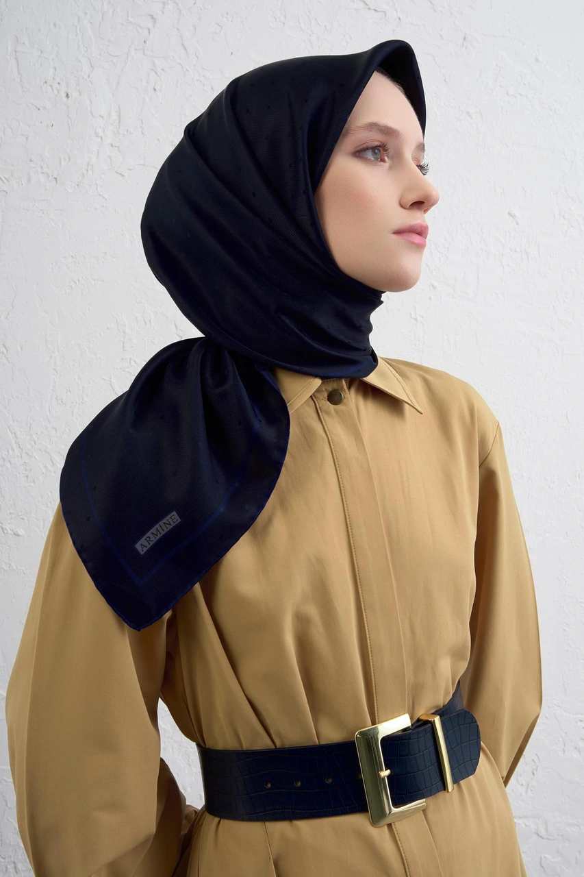 Armine Jakarlı İpek Eşarp Puantiyeli 21ka8668 2 21 Bordo
