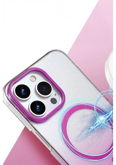İphone 15 Pro Max Glossy Magsafe Kapak - Siyah