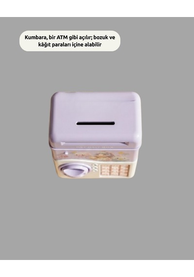 Elektronik - 869 - Şifreli Atm Görünümlü Çocuk - Nazblsmm - Kumbarası Mor