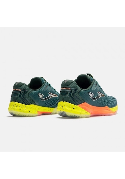 Joma Traps2617c Rapid Toprak Kort Erkek Tenis Ayakkabısı Yeşil / Turuncu Petrol