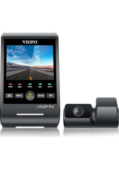 Viofo A229 Pro Tele 2 Kanallı Ön+telefoto 4k+2k Hdr Sony Starvıs 2 Sensör Gps'li Araç Kamerası