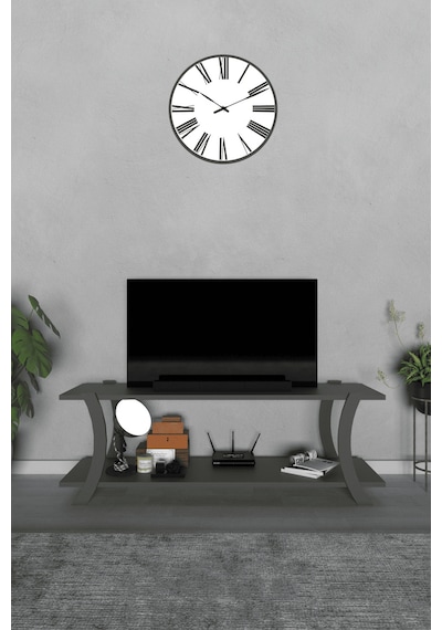 Lavellan Liva Modern Tv Sehpası Çift Katlı Fonksiyonel Televizyon Ünitesi Antrasit Gri Lavellan Liva Modern Tv Sehpası Çift Katlı Fonksiyonel Televizyon Ünitesi Antrasit Gri