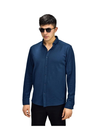 Erkek Spor Jakarlı Uzun Kol Gömlek R6530 Bgl-st03205 001