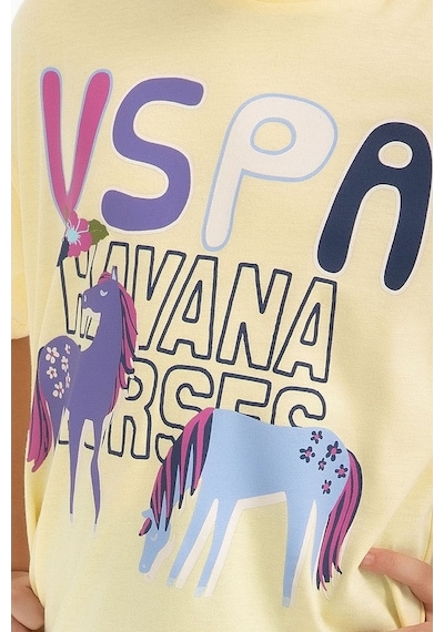 Us Polo Assn Pamuklu Kısa Kol Kız Çocuk Şort Pijama Takım (536005075) Çok Renkli Us Polo Assn Pamuklu Kısa Kol Kız Çocuk Şort Pijama Takım (536005075) Çok Renkli