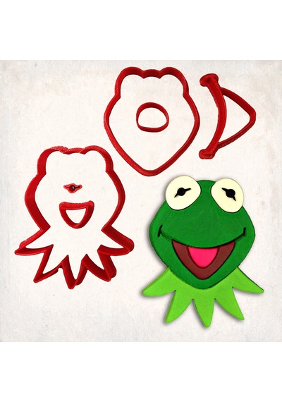 Muppets Kermit Detay Kurabiye Kalıp Seti 6 Lı KIrmızı