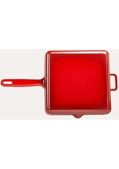 Sürel Döküm Kızartma Tavası 30 x 30 Kırmızı