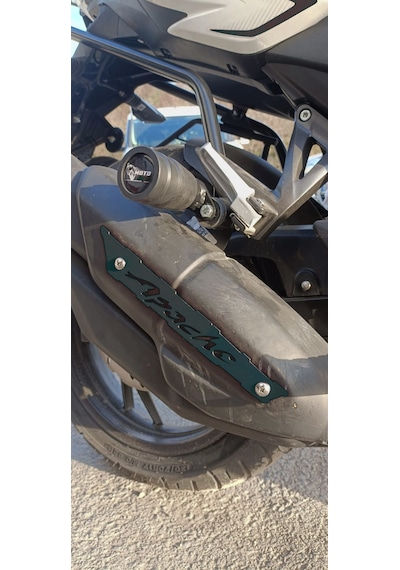 Moto Üçel Tvs Apache Rtr 200 Uyumlu Egzoz Görsel Yazı