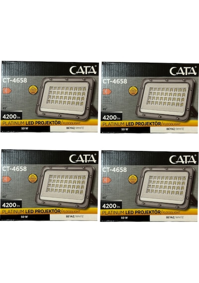 Cata Ct-4658 50w 6500k Beyaz Işık Led Projektör 4 Adet