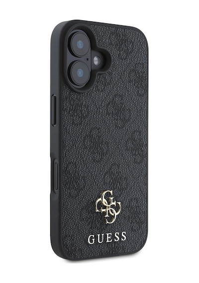 Apple iPhone 16 Uyumlu Kılıf Guess Lisanslı Magsafe Şarj Özellikli Small 4g Classic Kapak Siyah