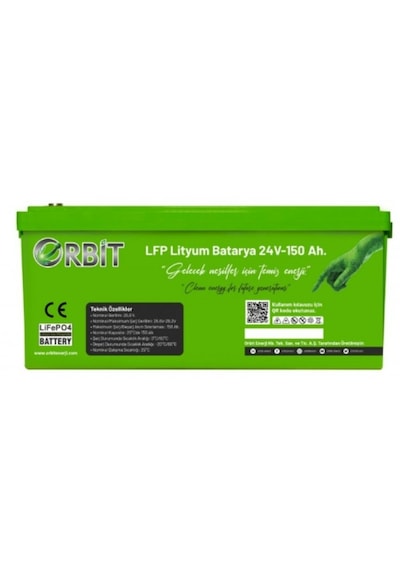 Orbit 24 V 150 Ah Lifepo4 Akü-abs Kasalı