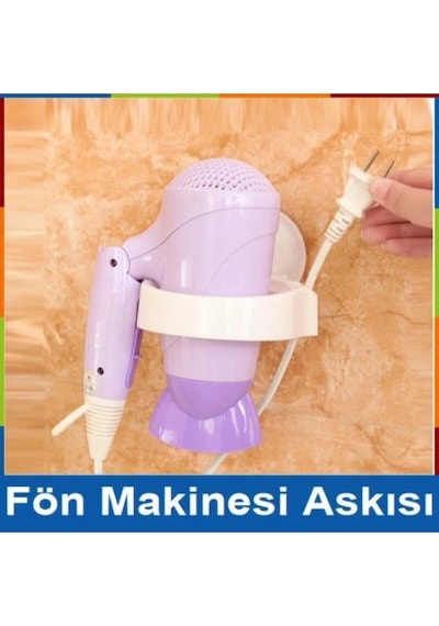 Ev Tipi Saç Kurutma Fön Makinesi Askı Aparatı Plastik Askı Akılık Diğer