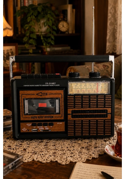 Fepe Fp-319bt Elektrikli Nostaljik Kaset Çalar Radyo - Bluetooth, Usb, Sd Müzik Çalar