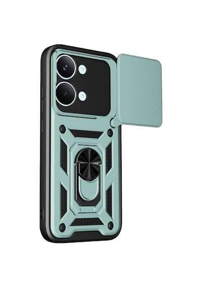 Xiaomi Poco X8 Pro Max Kılıf Kamera Korumalı Zırh Tank Sürgülü Vega Kapak Yeşil