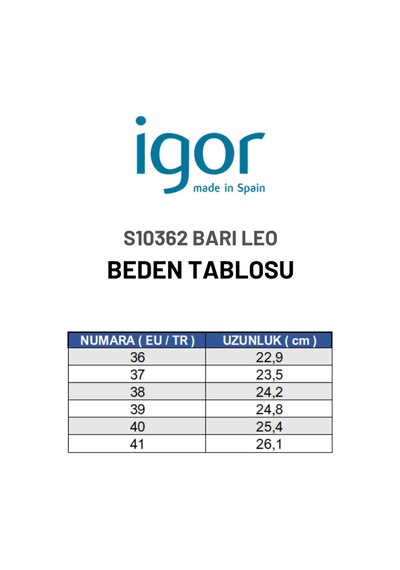 Igor Bari Leo Kadın Parmak Arası Terlik - Kum Beji Leopar S10362-100