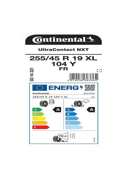 Continental 255/45R19 104Y Xl Fr Ultracontact Nxt Oto Yaz Lastiği 2026