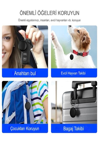 Mfi Apple Uyumlu iPhone iPad Mac Find My Sertifika Akıllı Takip Cihazı