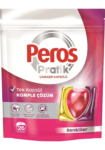 Pratik Matik Çamaşır Deterjanı Kapsülü - Tableti 52 Adet Renkliler 2pk 26