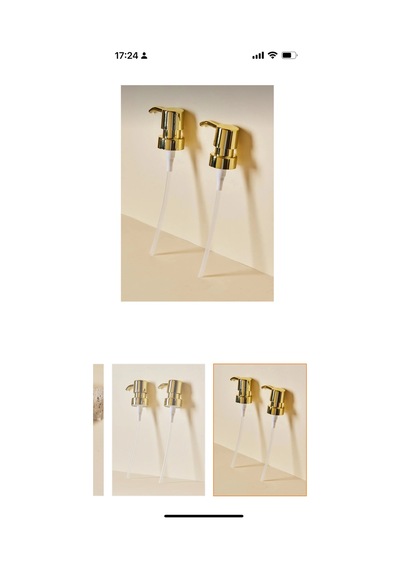 2 Adet Gold Sıvı Sabunluk Başlık Yedek Pompa Başlık Krom Gold Sarı Sarı