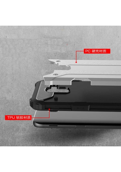 Ekılıf - Samsung Galaxy J6 Uyumlu Kılıf Çift Katman Zırh Tank Crash Military Kapak - Mavi