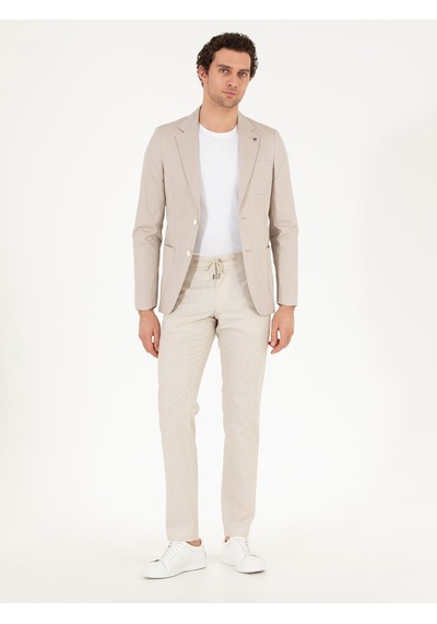 Cacharel Bej Slim Fit Ceket