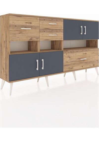 Arges Konsol 5 Raflı 4 Çekmeceli 4 Kapaklı 176x30x99 Çam-antrasit/çam Antrasıt/atlas Çam - Atlas Çam Arges Konsol 5 Raflı 4 Çekmeceli 4 Kapaklı 176x30x99 Çam-antrasit/çam Antrasıt/atlas Çam - Atlas Çam