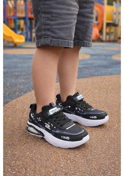 Minibonito Erkek Çocuk Çok Renkli Spor Sneaker Ayakkabı Siyah