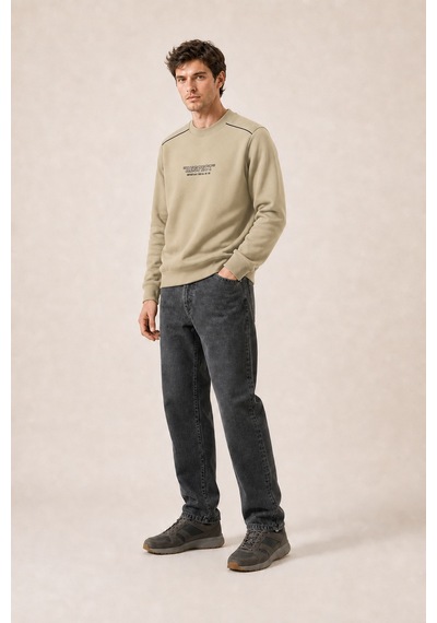Redline Respect Bisiklet Yaka Regular Fit Kışlık Sweatshirt Çağla Yeşil