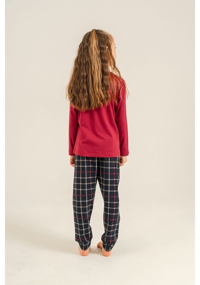 Arnetta Let It Snow Anne Kız Bordo Uzun Kol Pijama Takım Ar3730-a-v1 Ar3730-a-v1