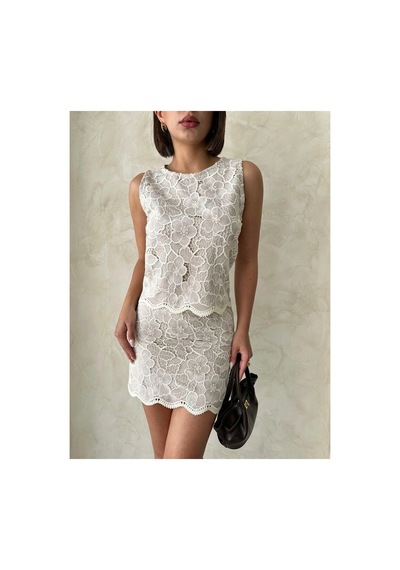 Verymoda Dantel Etek D2767 Pudra