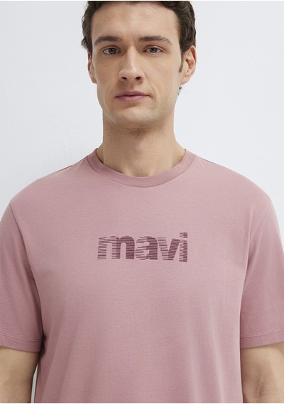 Mavi - Mavi Logo Baskılı Pembe Tişört 0612936-70948