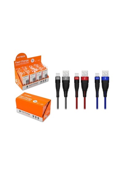 Hytech Hy-X425 3A Type-C 1M Lacivert Data + Şarj Kablosu