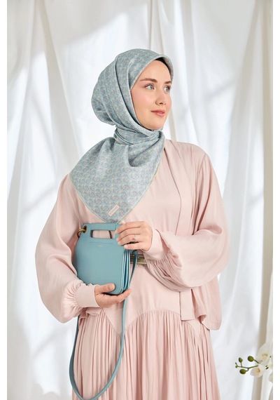 Silk Home %100 Twill İpek Eşarp S540 Mavi