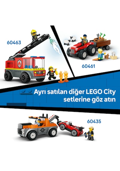 LEGO® Sarı Tekerlekli İnşaat Yükleyicisi 60450 - 4 Yaş ve Üzeri Çocuklar için Yaratıcı İnşaat Aracı İçeren Oyuncak Yapım Seti (81 Parça)