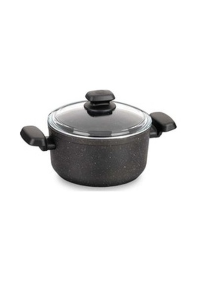 A1342 Korkmaz Döküm Granit Tencere Cam Kapak 24Cm 5.0Lt Kapasite