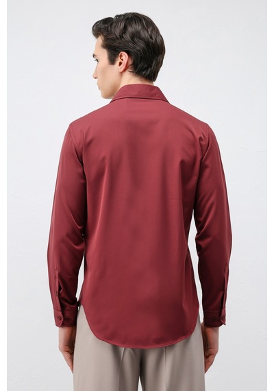 Antioch Comfort Slim Erkek Gömlek Bordo