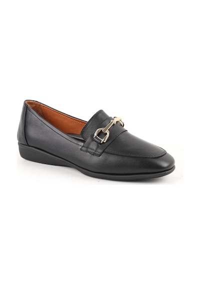 Libero Kadın Loafer Günlük Hakiki Deri U-burun Dikişli Metal Aksesuarlı Esnek Termo Taban L031.26142202 Siyah Libero Kadın Loafer Günlük Hakiki Deri U-burun Dikişli Metal Aksesuarlı Esnek Termo Taban L031.26142202 Siyah