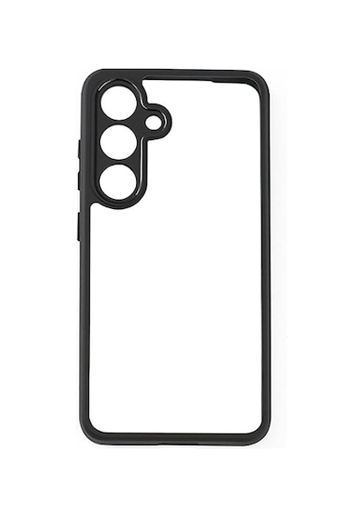 Galaxy S24 Plus Uyumlu Kamera Korumalı Şeffaf Arka Yüzey New Roll Kılıf-siya Siyah Siyah