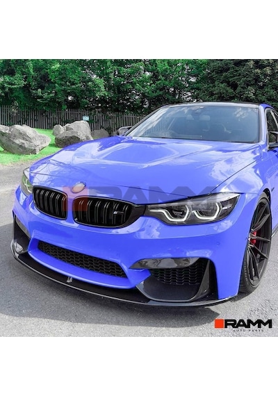 Bmw M3 M4 F80 F81 F82 F83 Ön Tampon Lipi + Flap Seti Parlak Siyah